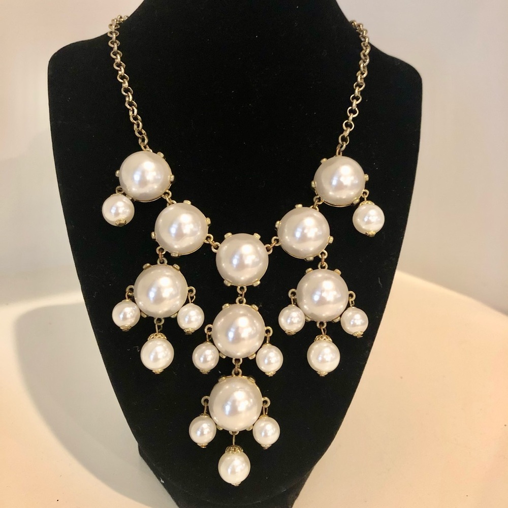 Nwot Iconic Statement Bubble Bead Bib Necklace - image 1